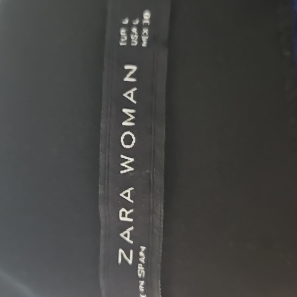 ZARA WOMAN Royal Blue Mini Dress Back Zip Sleeveless Deep V Neck & Back Sz Large - Picture 11 of 14